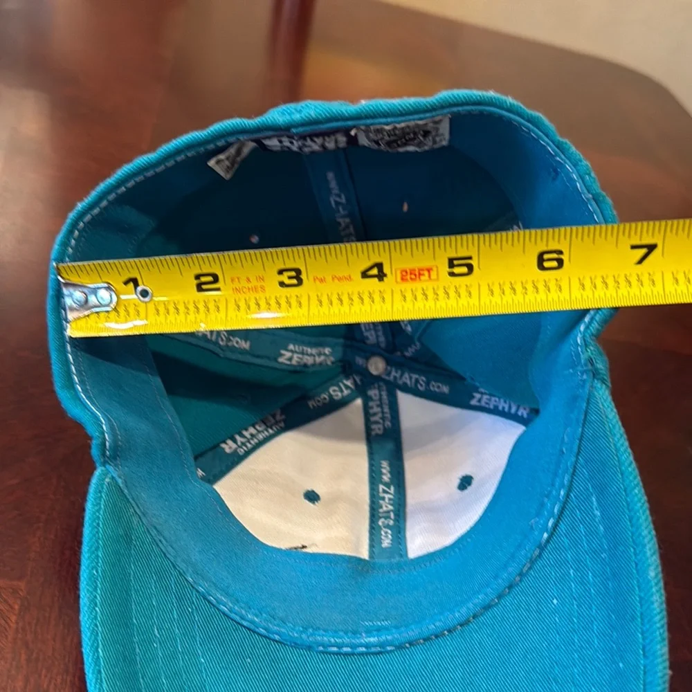 Zephyr Kids cap Teal and White Cap with Shark Logo Youth